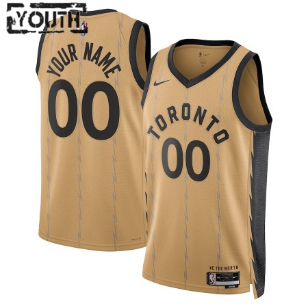 Dres Toronto Raptors Prilagođeni Nike 2023-24 City Edition Zlato Swingman - Dječji